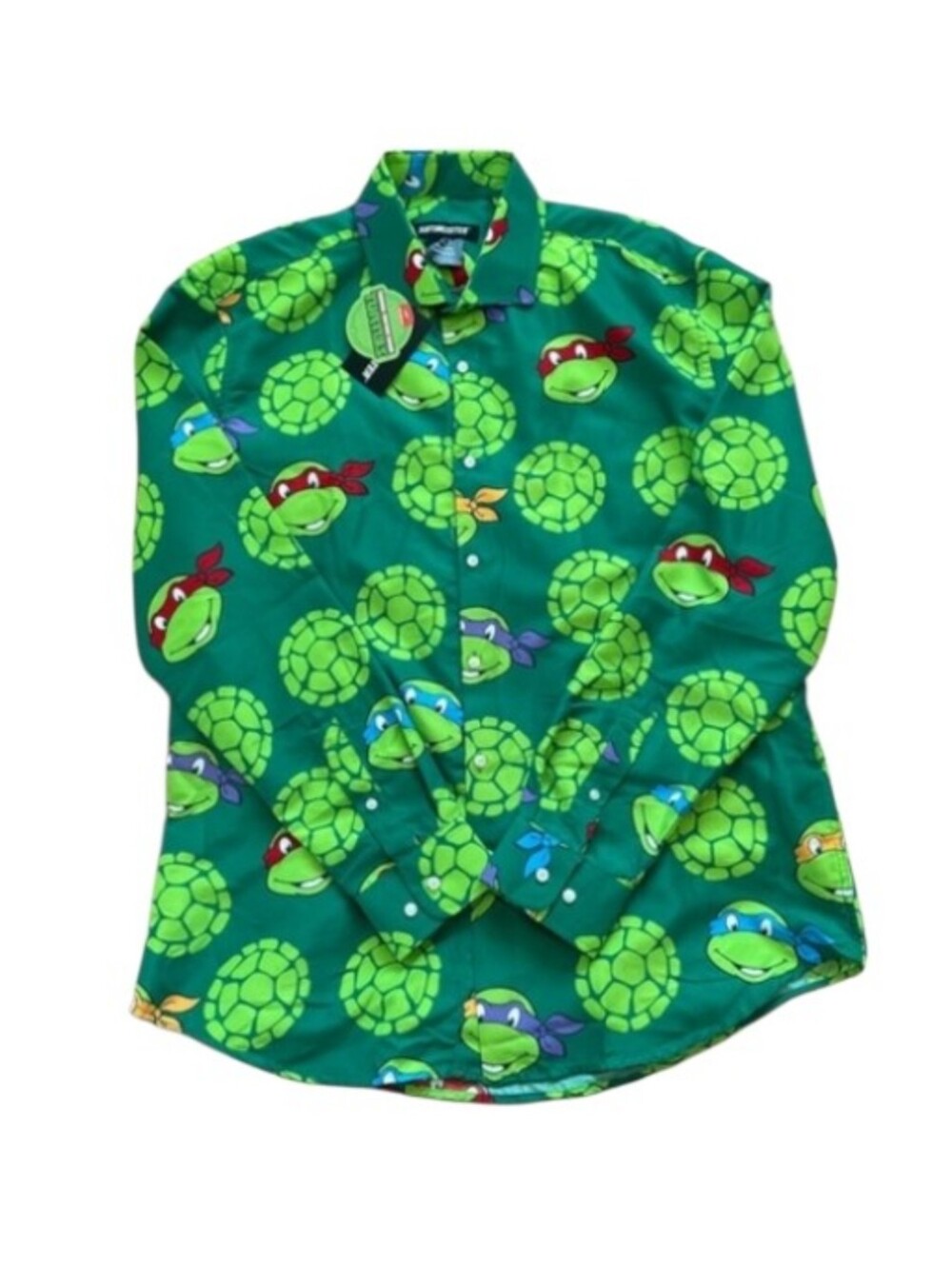 NWT! Suitmeister Teenage Mutant Ninja Turtles Mens Long Sleeve Button Shirt